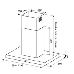 Вытяжка Bertazzoni KTI90P1AXT