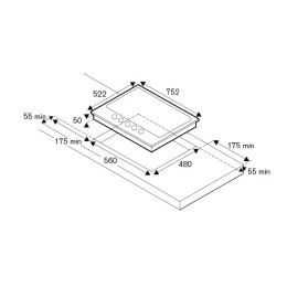 Варочная поверхность Bertazzoni P755CMODX