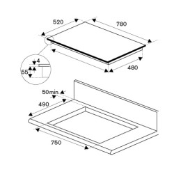 Варочная поверхность Bertazzoni P786IM3В2NE