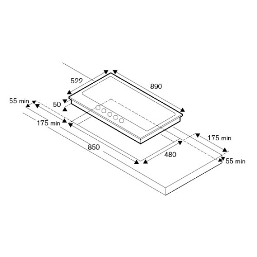 Варочная поверхность Bertazzoni P905LPROX