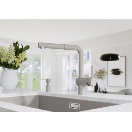 Смеситель Blanco 517621 LINUS-S SILGRANIT серый беж