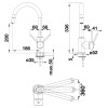 Смеситель Blanco 521461 MIDA-S кофе (выдвижной шланг)
