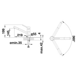 Смеситель Blanco 521502 KANO хром