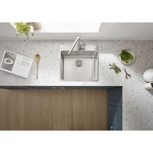 Смеситель Blanco 523123 LANORA-S нерж. сталь (выдвижной шланг)