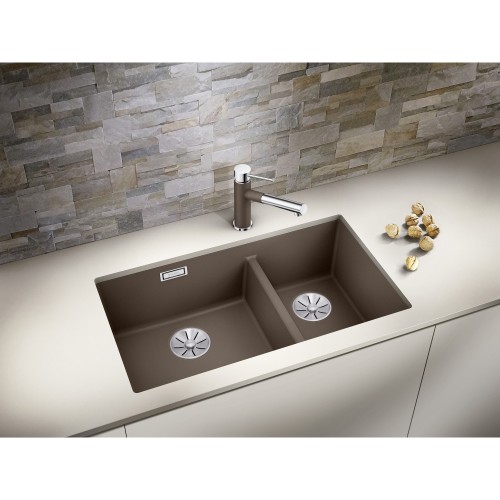 Мойка Blanco SUBLINE 430/270-U Silgranit тёмная скала