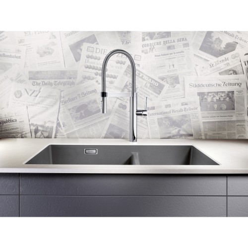Мойка Blanco SUBLINE 480/320-U Silgranit тёмная скала