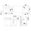 Мойка Blanco SUBLINE 500-IF/A SteelFrame Silgranit антрацит