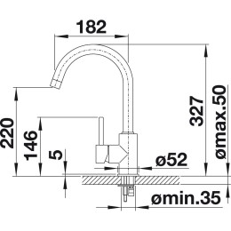 Смеситель Blanco 524210 MIDA жемчужный