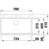Мойка Blanco ETAGON 8 Silgranit темная скала
