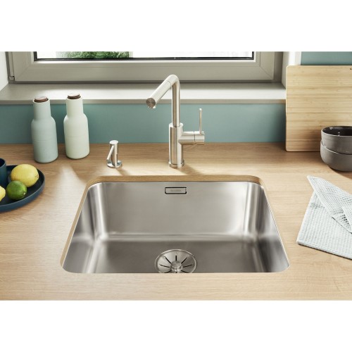 Мойка Blanco 526122 SOLIS 500-U InFino (238644+234073) нерж.сталь пол. мойка (стоп)