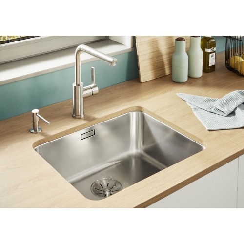 Мойка Blanco 526122 SOLIS 500-U InFino (238644+234073) нерж.сталь пол. мойка (стоп)