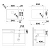 Мойка Blanco 526122 SOLIS 500-U InFino (238644+234073) нерж.сталь пол. мойка (стоп)