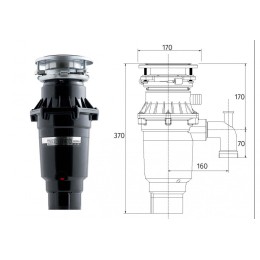 Измельчитель пищевых отходов Bone Crusher BC 810 Slim Line