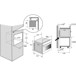 Встраиваемая микроволновая печь Brandt BKS7131LX