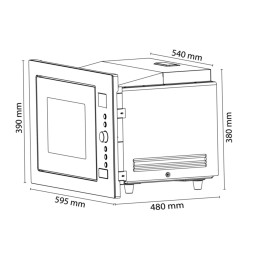 Встраиваемая микроволновая печь CASO EMCG 32