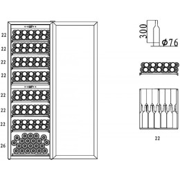 Винный шкаф CASO Холодильник винный WineComfort 180