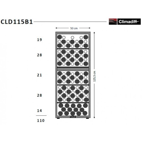 Винный шкаф Climadiff CLD115B1
