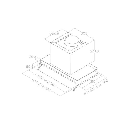 Вытяжка Elica BOXIN LX/BL MAT/A/120