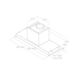 Вытяжка Elica GLASS OUT IX/A/90