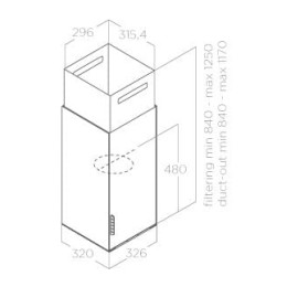 Вытяжка Elica HAIKU ISLAND BL/A/32