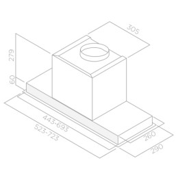 Вытяжка Elica HIDDEN 2.0 IX/A/72
