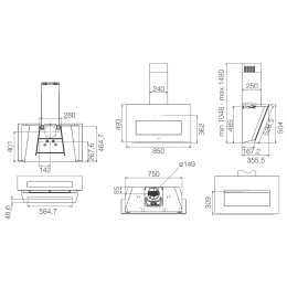 Вытяжка Elica BLOOM BL/A/85