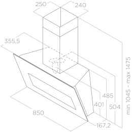 Вытяжка Elica BLOOM-S WH/A/85