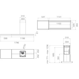 Вытяжка Elica ELEMENT ISL @ IXBL/A/120