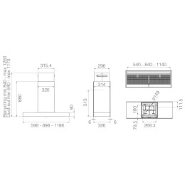 Вытяжка Elica HAIKU DRY ISL @BLRO/A/120x32