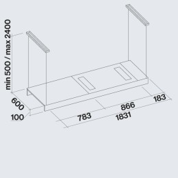 Вытяжка Falmec LIGHT BRONZE 180