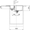 Мойка Franke Мойка UBG 651-783,5,серый камень,стоп-вентиль в комплекте, монтаж Fast Fix, монтаж на столешнице от 12 мм