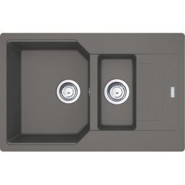Мойка Franke Мойка UBG 651-783,5",серый камень,стоп-вентиль в комплекте, монтаж Fast Fix, монтаж на столешнице от 12 мм