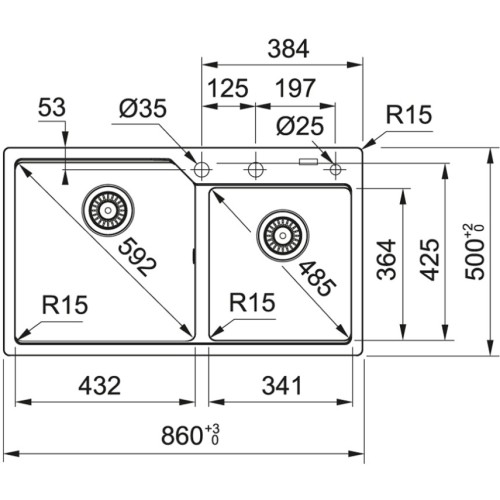 Мойка Franke UBG 620-86 (114.0634.794) черный мат фрагранит