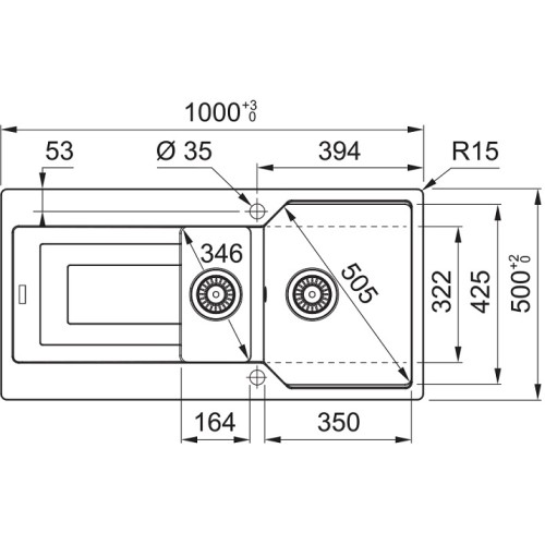 Мойка Franke UBG 651-100 (114.0634.797) черный мат фрагранит