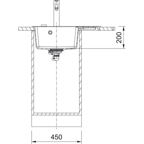 Мойка Franke CNG 611/211-62 TL, оникс, чаша слева