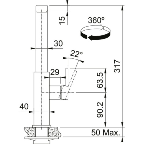 Смеситель Franke Mythos Swivel (115.0547.852) нерж. сталь