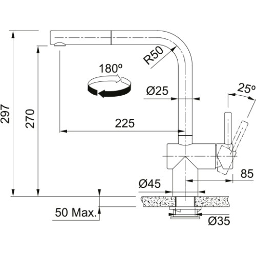 Смеситель Franke Atlas Neo Sensor pull-out нерж. сталь cмеситель