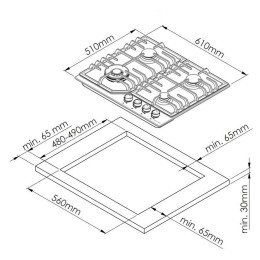 Варочная поверхность HiSTORY HGE 640C FWH