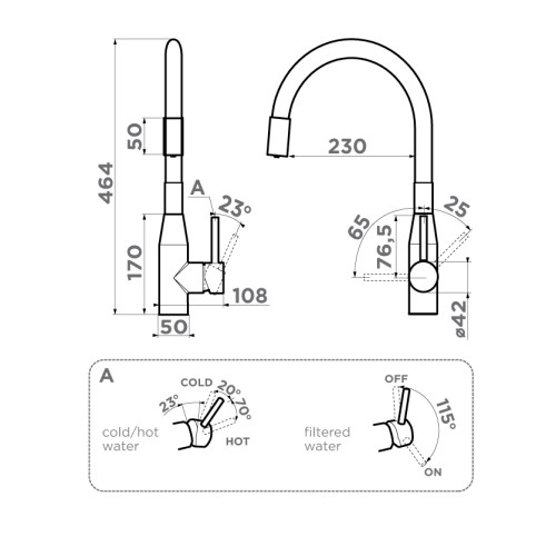 Смеситель Omoikiri Yatomi-2-Plus BN-WH