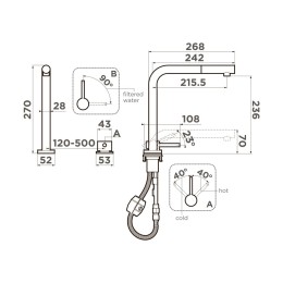 Смеситель Omoikiri Nara 2 Plus-S-LG