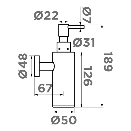 Дозатор для моющего средства Omoikiri OM-07-LG
