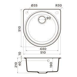 Мойка Omoikiri Akegata 51-PA