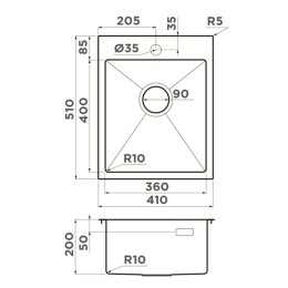 Мойка Omoikiri Akisame 41-IN