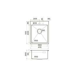 Мойка Omoikiri Akisame 41-GB