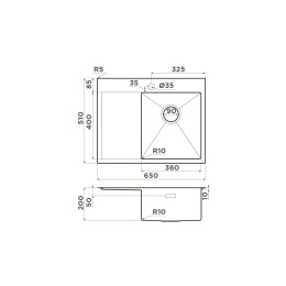 Мойка Omoikiri Akisame 65-LG-L