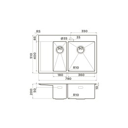 Мойка Omoikiri Akisame 78-2-IN-R