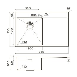 Мойка Omoikiri Akisame 78-IN-L