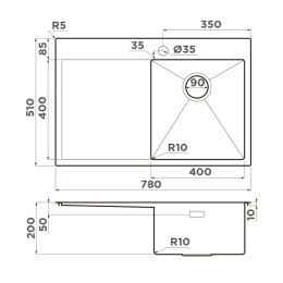 Мойка Omoikiri Akisame 78-IN-L