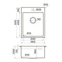 Мойка Omoikiri Amadare 39-IN