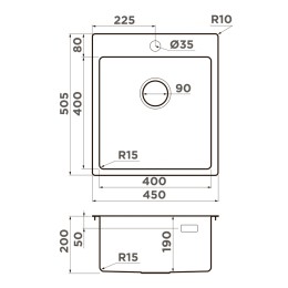 Мойка Omoikiri Amadare 45-IN